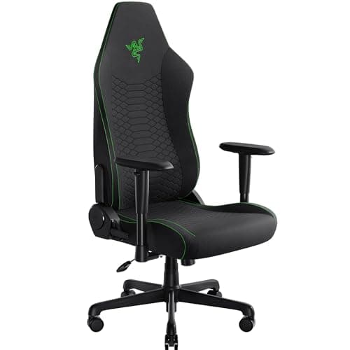 Razer Iskur V2 X Ergonomic Gaming Chair: Built-in Lumbar Support - Widened Seat Base - High Density Foam Cushions - Adjustable 152 Degree Recline - 2D Armrests - Plush Fabric Finish - Black
