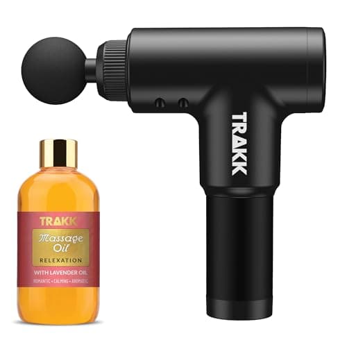 TRAKK Massage Gun with Oil Relaxation Set (Black)