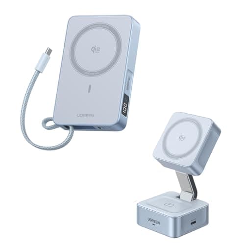 UGREEN MagFlow Qi2 25W 10,000mAh Power Bank Bundle with Qi2 25W Magflow Wireless Charger