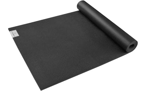 anngrowy Yoga Mat Non-Slip Extra Long & Wide(84" x 30" x 1/4 in) Professional Yoga Mats with Strap, Thick Black Exercise Mat for Women Men Yoga, Pilates, Fitness, Barefoot Workouts, Home Gym Floor Mat