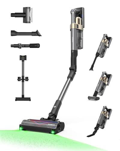 Tineco Pure ONE A90S Cordless Vacuum Cleaner, 270AW Powerful Suction, Up to 105min Runtime, 3DSense Master Brush, 150° Green LED Light, Stick Vacuum Cleaner for Pet Hair, Carpet & Hard Floor