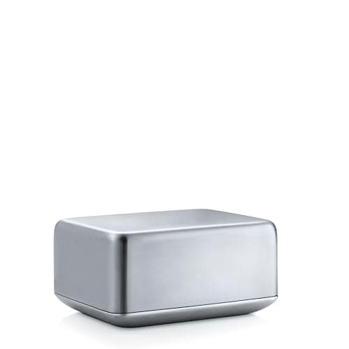 Blomus Basic Stainless Steel Butter Dish, Medium
