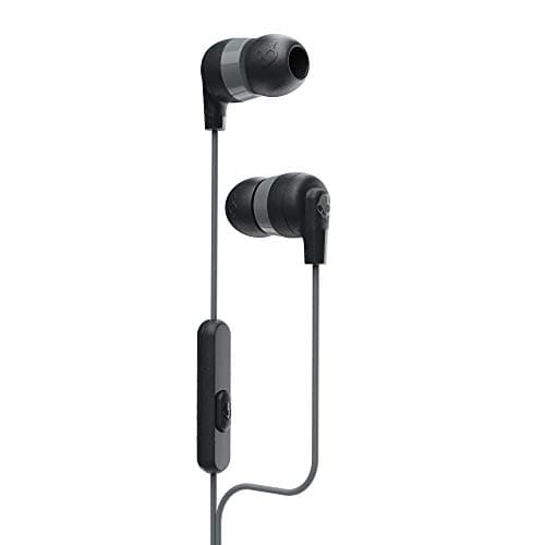 Skullcandy Ink’d+ Wired Earbuds with 3.5mm AUX Plug, Noise Isolating Fit, in-Line Microphone Call and Track Control, Ear Gel Sizes Included for Custom Fit, Convenient for Travel - Black