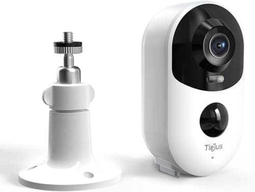 TIEJUS Security Cameras Wireless Outdoor, 3MP Home Security Camera Battery Powered with Night Vision, 2 Way Audio, PIR Detection, Spotlight & Siren, 2.4Ghz WiFi Only, IP66 Weatherproof, Cloud/SD