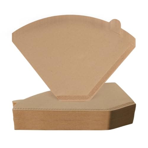 Frociviny Disposable #4 Cone Coffee Filters, 100pcs Unbleached Wood Pulp Paper, Compatible with Ninja Coffee Maker, 8-12 Cup Capacity