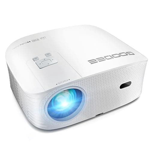 GooDee Smart 4K 1080P Projector - Video Projector with WiFi and Bluetooth, Movie Outdoor Projector for Home Theater Dolby Audio Zoom Portable Projector TV Stick, Amazn Prime Video Certified
