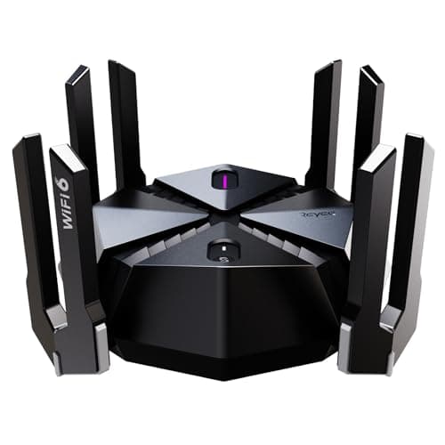 Reyee AX6000 WiFi 6 Router, Wireless 8-Stream Gaming Router, 8 FEMs, 2.5G WAN,2.0 GHz Quad-Core CPU, WPA3, Smart VPN for Large Home E6