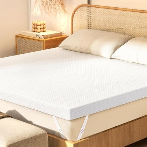 Vipfree 3 Inch Memory Foam Mattress Topper Queen Size, 2 Inch Cooling Egg Crate Gel Memory Foam Plus 1 Inch High Density Gel Bed Topper