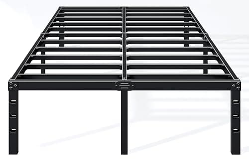 Hafenpo 12 Inch Full Bed Frame - Sturdy Metal Platform Full Size, No Box Spring Needed, Heavy Duty, Easy Assembly, Strong Bearing Capacity, Under Bed Storage, Black