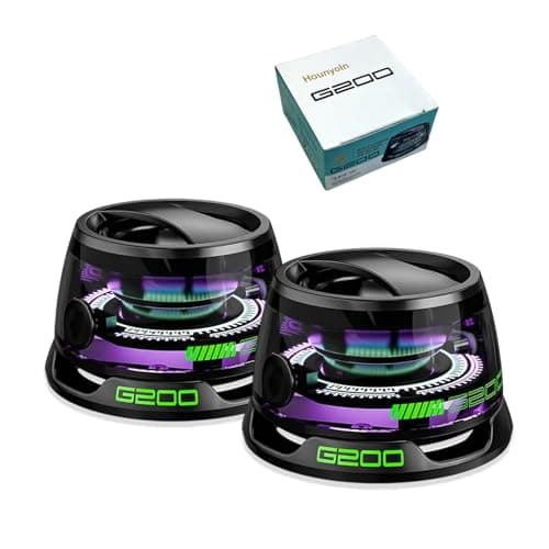 Hounyoln 2 Pcs G200 Magnetic Bluetooth Speaker,Multifunctional Portable Mini Speaker with Multi RGB Color Light Show-3D Surround Sound Effect,Christmas Birthday Gifts