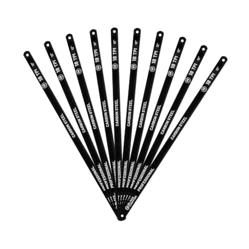 BLACK CANYON Hacksaw Blades, 12", Bi-Metal, 18 TPI, 10-Pack