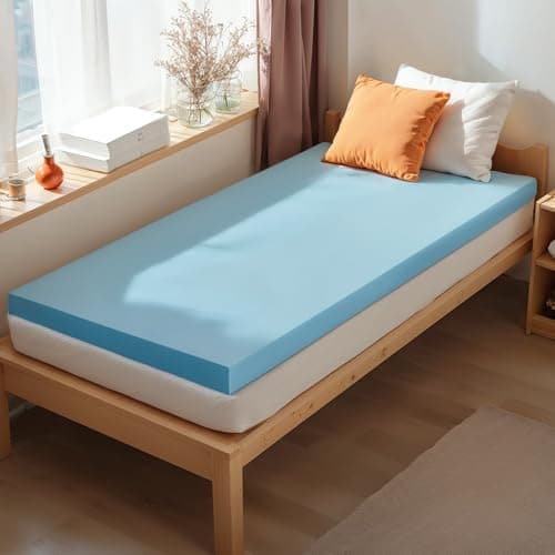 Subrtex Mattress Topper Twin XL, 3 Inch Gel Memory Foam Mattress Topper College Dorm Ventilated Soft Mattress Pad, Bed Topper, CertiPUR-US Certified