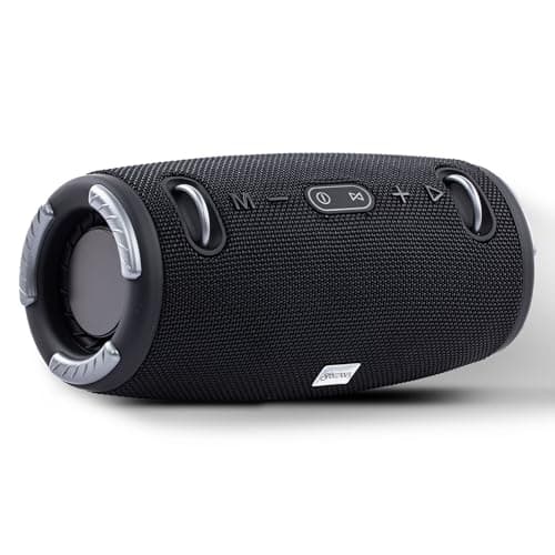 SANTANA BY CARLOS SANTANA Bluetooth Speaker- Effortlessly Portable True Wireless Stereo, Splash-Proof Design, Up to 24 Hours Playtime, Dynamic Sound, Integrated Controls | Ligero | Black