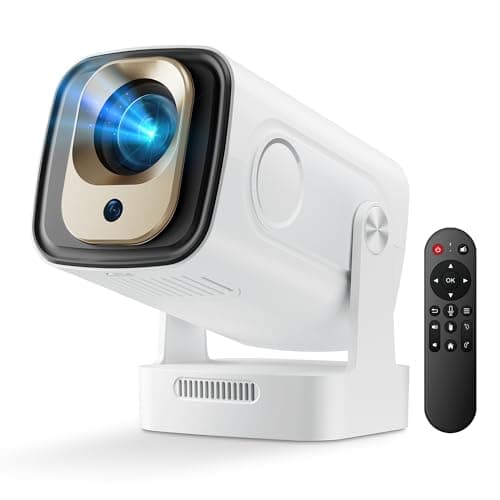 Mini Projector - Auto Focus/Keystone, Native 1080P, 4K Support, Android 11, 200 ANSI, Short Throw, Air Mouse Remote, Ceiling & Wall Projection, Portable Movie Projector