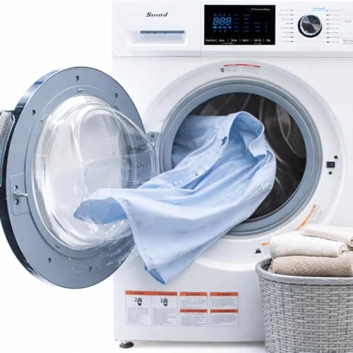 All in One Washer and Dryer Combo 2.7 Cu. Ft, 24 Inch Compact Ventless Washer Dryer with 26.7 Lbs Large Capacity, Child Lock, 2-In-1 Washing Machine and Dryer for Apartment, Home, White