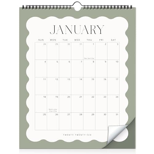 Aesthetic 2026 Wall Calendar - Runs from January 2026 Until July 2027 - The Perfect Large Modern Calendar Planner for Easy Organizing