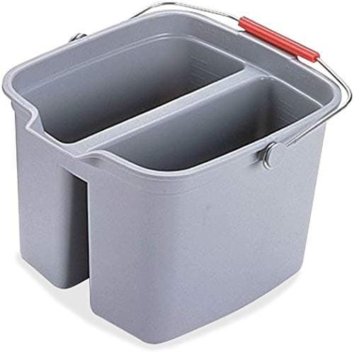 Rubbermaid 261700GRAY Double Pail Cleaning Bucket - 17 Quarts, Gray, Plastic