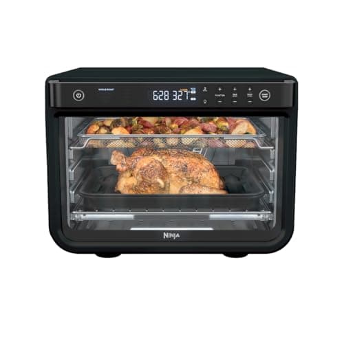 Ninja DT202BK Foodi 8-in-1 XL Pro Air Fry Oven, Large Countertop Convection and Digital Toaster Oven, 1800 Watts, Black, 12 in.