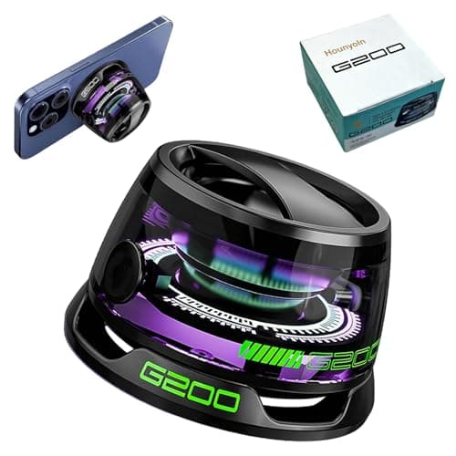 Hounyoln G200 Magnetic Bluetooth Speaker,Multifunctional Portable Mini Speaker with Multi RGB Color Light Show-3D Surround Sound Effect,Christmas Birthday Gifts (Black)