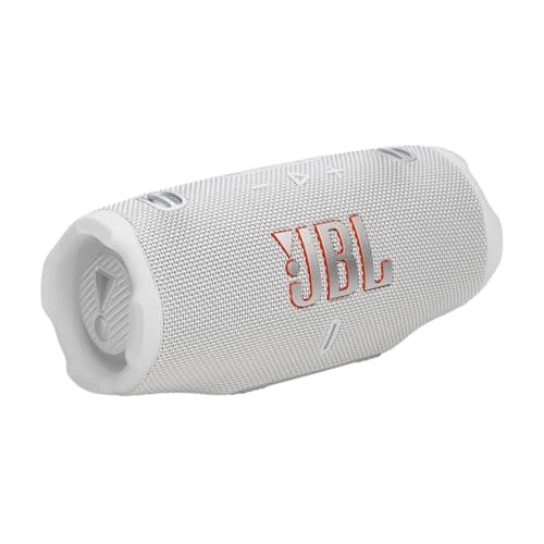 JBL Charge 6 - Portable Waterproof & Drop-Proof Bluetooth Speaker, Bold JBL Pro Sound with AI Sound Boost, 28Hrs of Playtime, Built-in powerbank & Comes with a Sturdy/Removable Carrying Strap (White)
