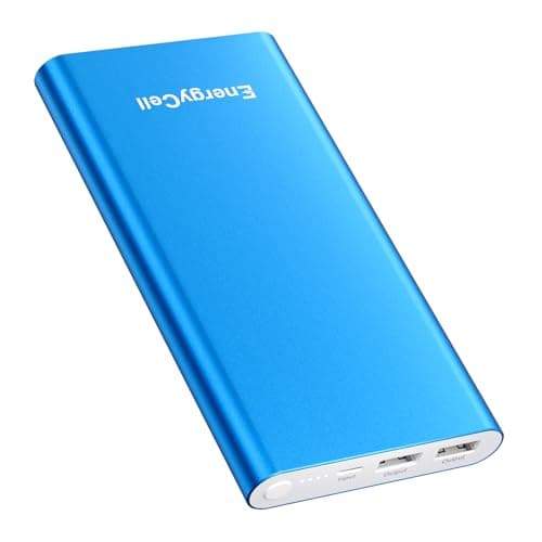 EnergyCell Pilot 4GS Portable Charger 12000mAh Fast Charging Power Bank Dual 3A High-Speed Output Battery Pack Compatible with iPhone 16 15 14 13 12 11 and More (Blue)