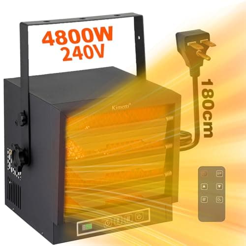Barphygo 4800W Electric Garage Heater, 240V Ceiling Mount Shop Heater for Indoor use, Plug in Heaters with Remote, Fan-Forced Overheat Protection Space Heaters with 8 Hour Timer for Garage & Workshop