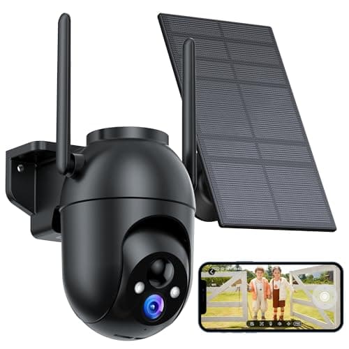 SIIOOE Security Cameras Wireless Outdoor Solar: 2K WiFi Camera for Home Security System - Battery Powered Cam IP66 Waterproof Motion Sensor - Camaras de Seguridad para Casa Inalambricas