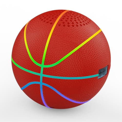 JISPOORT Glow in The Dark Basketball - Sizes 9" Bluetooth Speaker, Teens & Adults - Light Up Basketball with 6 LED Lights - Teen Boys Gift Ideas