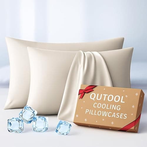 Premium Cooling Pillowcases Queen Size Set of 2 for Hot Sleeper&Night Sweats Beauty Sleep Reduces Wrinkles&Frizz Softer Than Silk Pillow Cover Oeko-TEX Certified Champagne Breathable