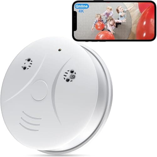 DAIFAC Wireless Mini Camera HD Smoke Detector Camera,WiFi Remote Real-Time Home Nanny Cam,Security Mini Small Pet Camera,Indoor Camera for Home Security/Office