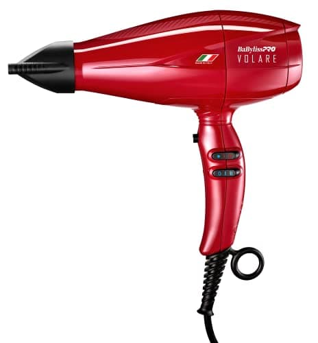 BaBylissPRO Hair Dryer, Nano Titanium Volare V1 2000-Watt Blow Dryer, Hair Styling & Appliances, Red, BRVOL1