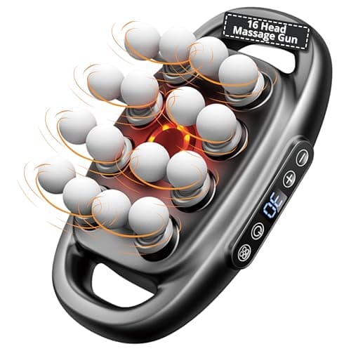 LEVILO 16 Head Massage Gun Deep Tissue, for Neck, Shoulder, Back Massager – Deep Tissue Percussion Massager for Muscle Recovery – Quiet, Portable & Powerful Full Body Tool – Ideal Gift for Men & Women