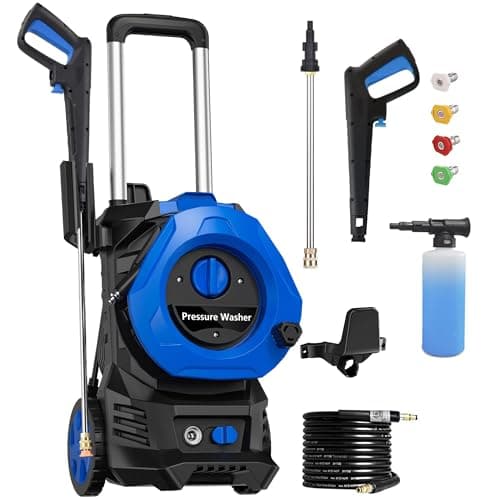 Electric Pressure Washer 4800 PSI Max 3.2 GPM with Foam Cannon Ideal for Cars, Floors, Garage, Driveways & More