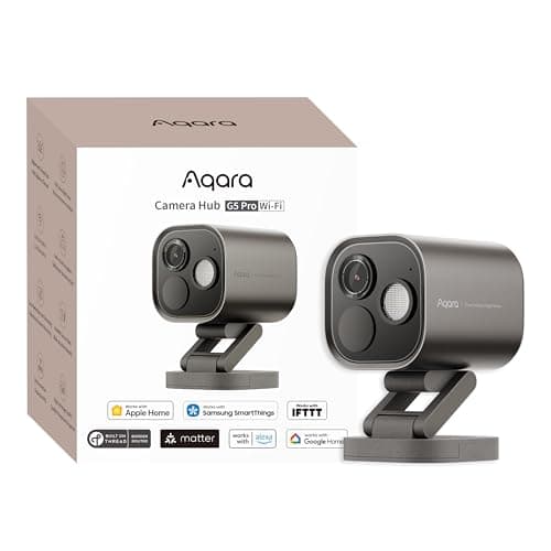 Aqara 4MP Camera Hub G5 Pro WiFi, True Color Night Vision Security Camera Outdoor, 2.4/5Ghz WiFi, HomeKit Secure Video, Thread Border Router, Local Detection, Thread/Zigbee, Supports Alexa,Google Home