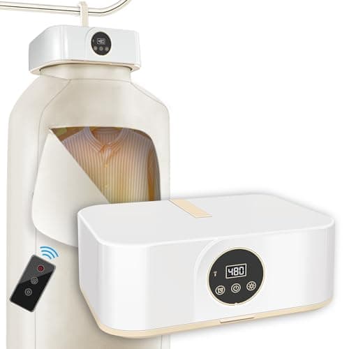 Ljusved Portable Clothes Dryer - Mini Portable Dryer Machine for Laundry Apartments and Travelling, Hotel Room, Classic White