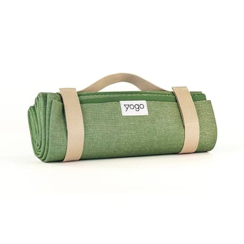 Yogo Ultralight Folding Travel Yoga Mat with Attached Straps, FSC®-Certified Plant Rubber, Sticky Grip, Non-Slip, Best Travel Yoga Mat®