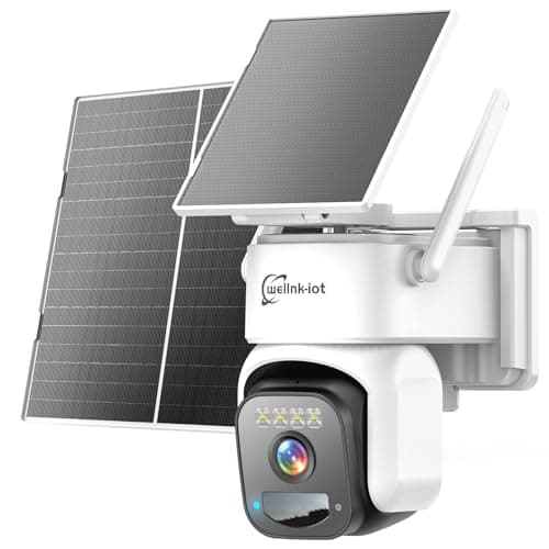 4G LTE Solar Cellular Security Camera Wireless Outdoor, No Wifi Surveillance Camera, PIR Motion Sensor, Human Tracking, 360° Live View, 2 Way Talk, 2K Color Night Vision, Built-in Sim & SD Card