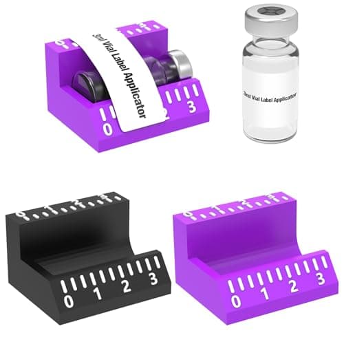 2 Pack Vial Label Applicator for 3ml Vial – Easy & Precise Sticker Alignment Tool for Vial Labeling – Time-Saving Labeling Assistant for Labs & Home Organization (3ml)