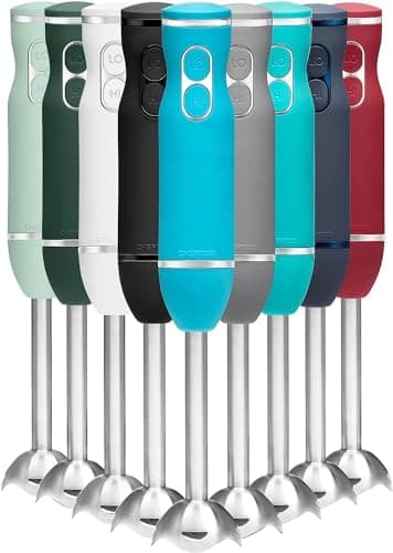 Chefman Immersion Stick Hand Blender with Stainless Steel Blades, Powerful Electric Ice Crushing 2-Speed Control Handheld Food Mixer, Purees, Smoothies, Shakes, Sauces & Soups, Sky Blue