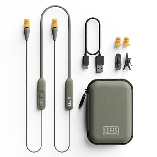 Elgin Discord Gen 2 Bluetooth Earplug Earbuds, OSHA Compliant Noise-Isolating Safety Wireless Headphones, All-Weather Earphones for Industrial Work, and High-Noise Environments