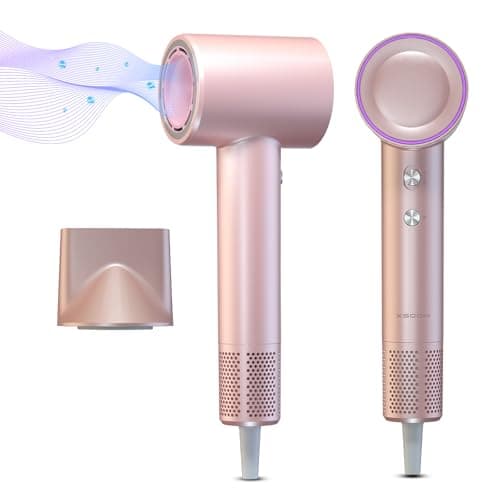 Hair Dryer, XSOOH 160000 RPM Small High-Speed Brushless Motor Travel Portable Blow Dryer for Curly Straightener Hair, Professional Quiet Negative Ionic Hair Dryer Nozzle