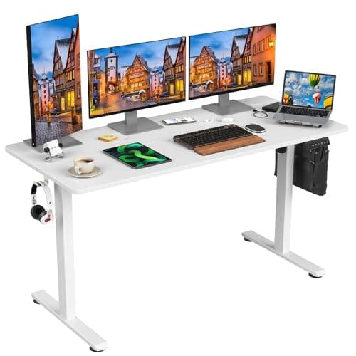 Stary Electric Standing Desk Adjustable Height Sit Stand Home Office Desk with Splice Board