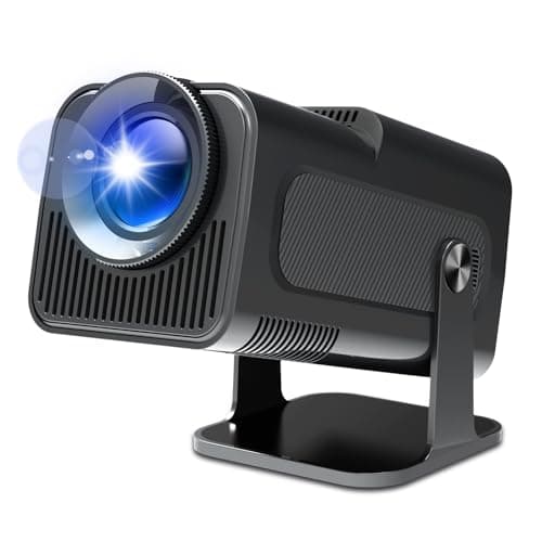 Mini Portable Projector 4K with WiFi and Bluetooth, Native 1080P HY320 Smart Projector with Android 11, Support WiFi 6 BT5.0 Auto Keystone Correction 150'' Display Short Throw Projector