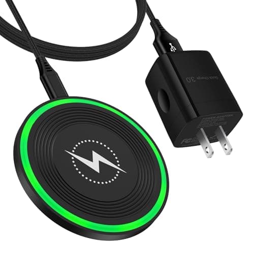 Wireless Android Phone Charger Pad with QC Wall Adapter for Samsung S25 Ultra/S24 Plus/S23/S22/S21,15W Wireless Charger Fast Charging Station for Motorola G Stylus 5G/ Edge 2024/G Power 2024/Razr 2024