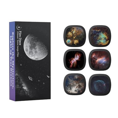 Realistic Discs - Discs for Ainael Meteor and Galaxy Projector, 5k Ultra HD Slide for Home Planetarium, 6 Discs Set Without Projector (Nebula 6)