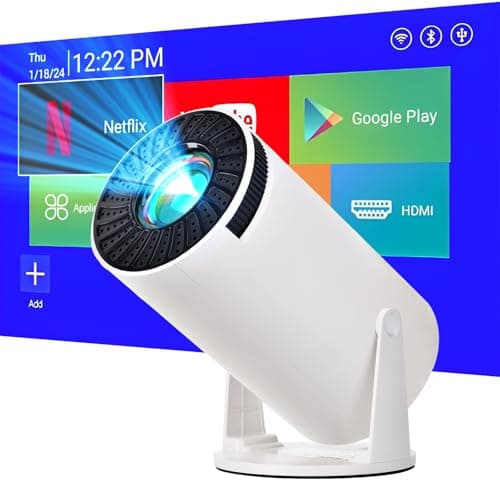 Mini portable smart tv video Projector true 4K support with WiFi and Bluetooth,1080P, Android 11.0 OS,180° Rotatable,Netflix, YouTube, HDMI, USB flash driver,iPhone and Android Phone laptop Compatible