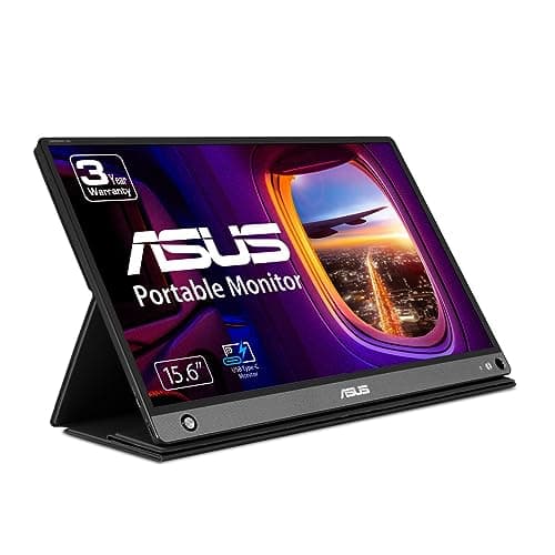 ASUS ZenScreen 15.6” 1080P Portable USB Monitor (MB16AHP) - Full HD, IPS, Eye Care, Micro HDMI, USB Type-C, Speakers, Built-in Battery, External Screen for Laptop, 3-Year Warranty