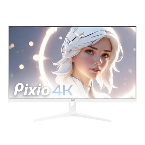 Pixio PX32U Wave White 32 inch 144Hz Refresh Rate 4K 3840x2160p Resolution Fast IPS Panel 1ms GTG Response Time 4K Gaming Monitor with Adaptive Sync