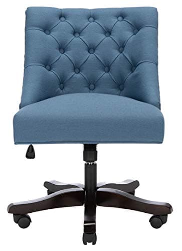 Safavieh Home Soho Navy Linen Tufted Swivel Desk Chair