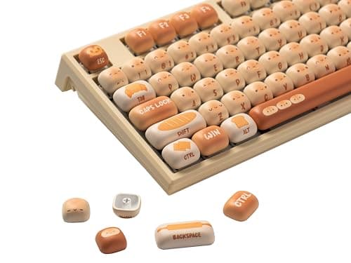 Akko PBT Keycaps Set, Bun Wonderland MOG Profile 138-Key Keycaps for Mechanical Keyboards